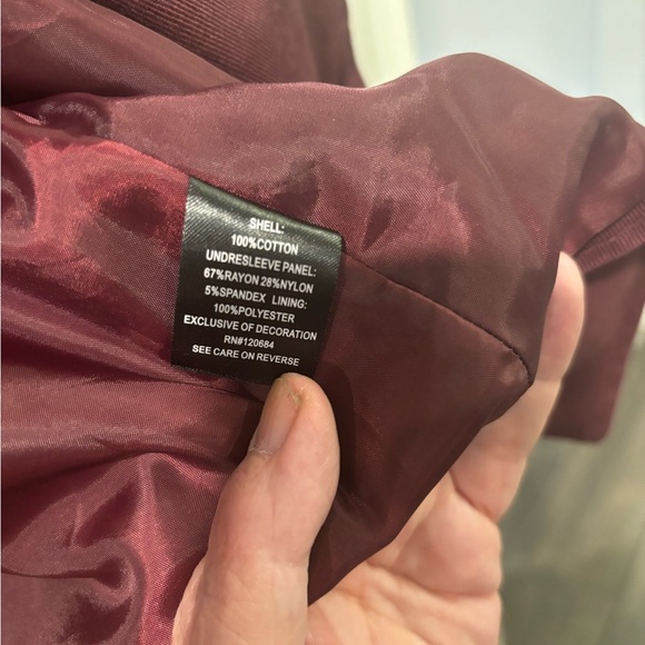 Torrid jacket with great detailing.  Color is a faded maroon color - Picture 6 of 7